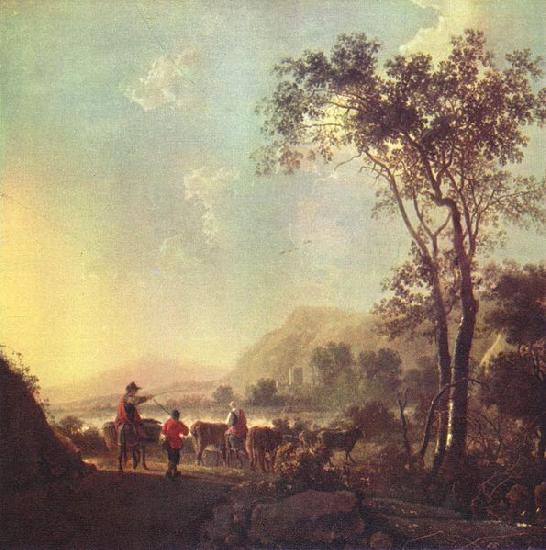 Aelbert Cuyp Landscape with herdsman and cattle France oil painting art